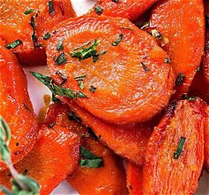Roasted Carrots with Honey Herb Butter