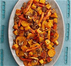 Roasted Vegetables with Pecan Nut Crumble